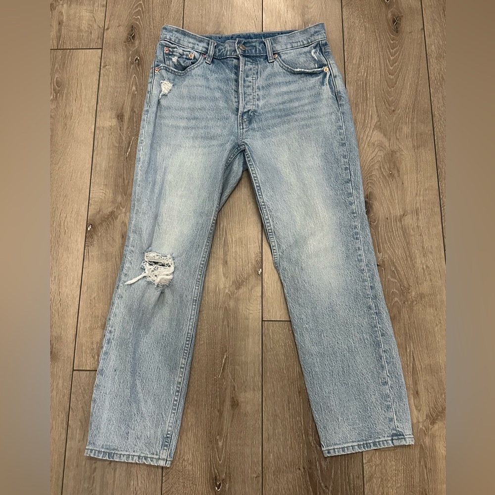 GAP Cheeky Straight High Rise Cropped Women’s Jeans Size 27/4 Light Wash